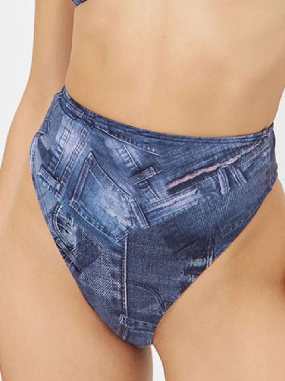 Frankie’s Bikinis Denim Print Bikini Set